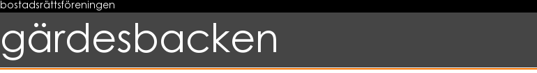 Brf Gärdesbacken